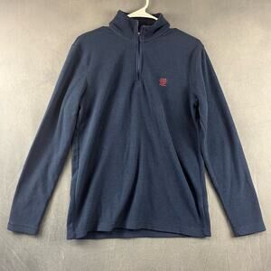 Chaps Fleece Jacket Mens Small Jumper Sweater Preppy Embroidered Logo Crest